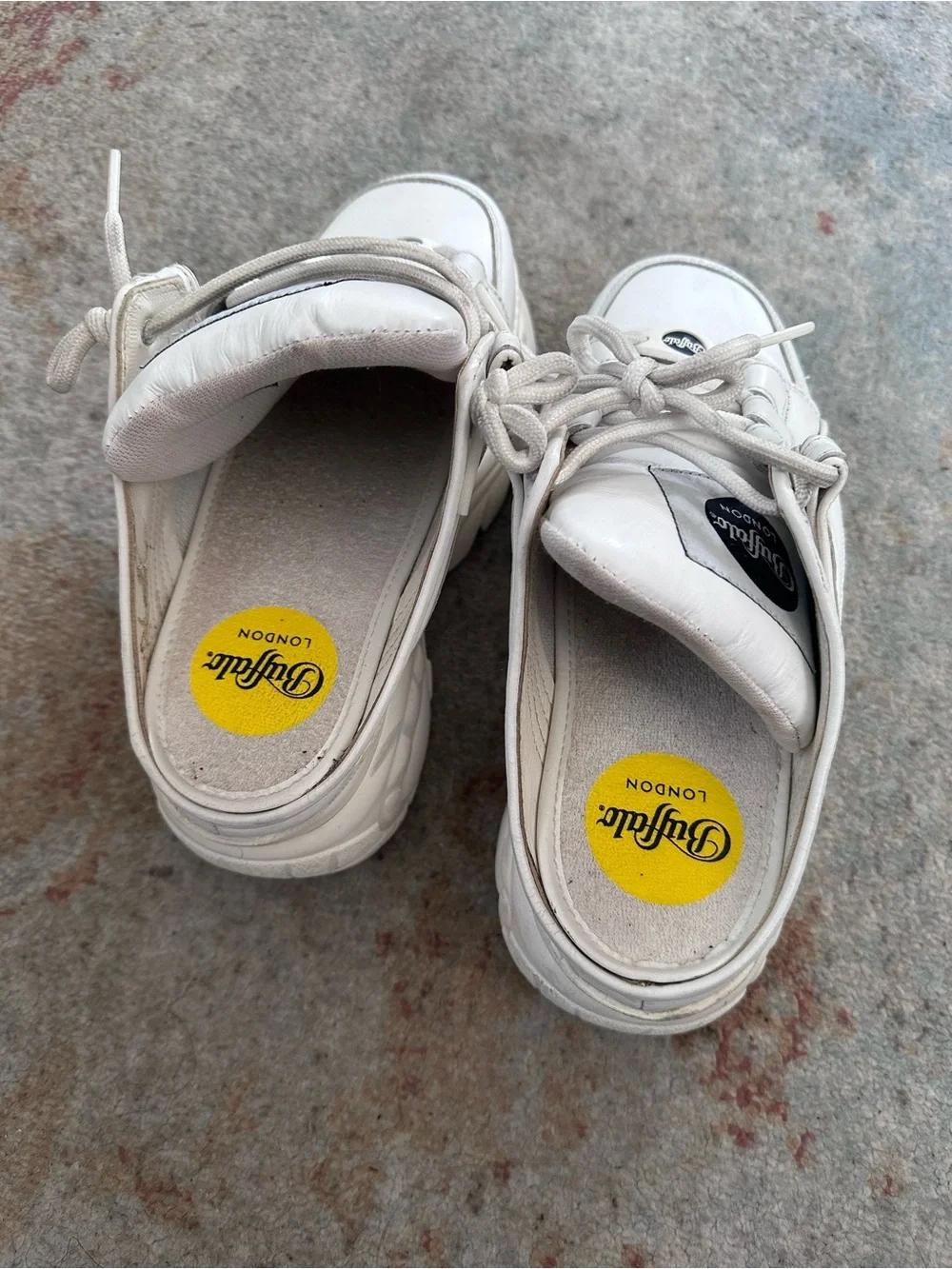 Buffalo London Women's White Platform Sneakers